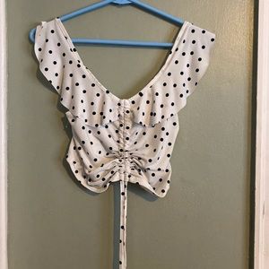 boohoo Adjustable Scrunch Crop Top